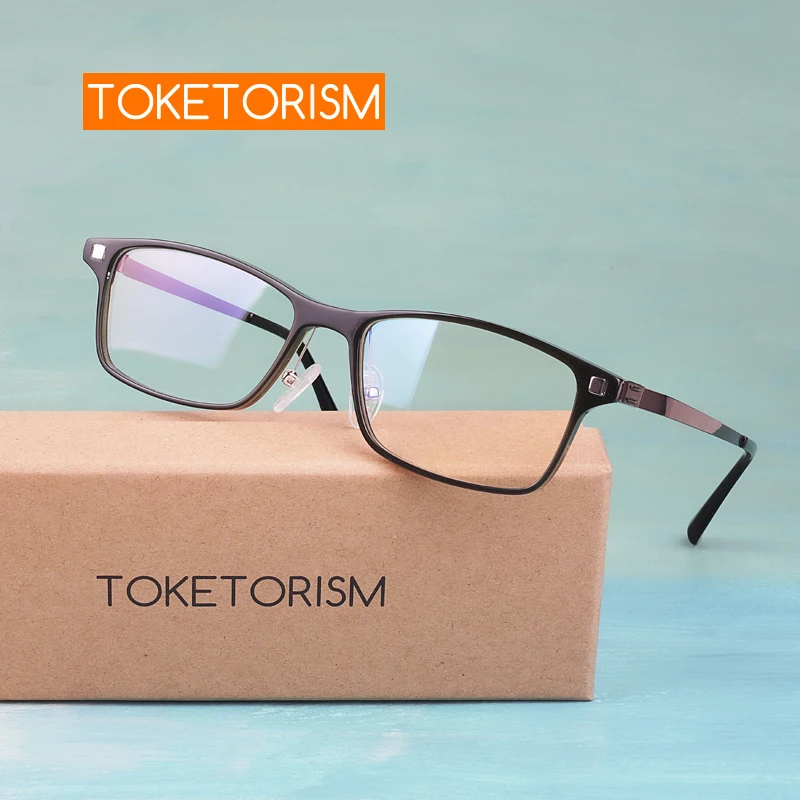Toketorism эластичная Рука без градуса прозрачные очки мужские прямоугольные оправы для очков для женщин 700