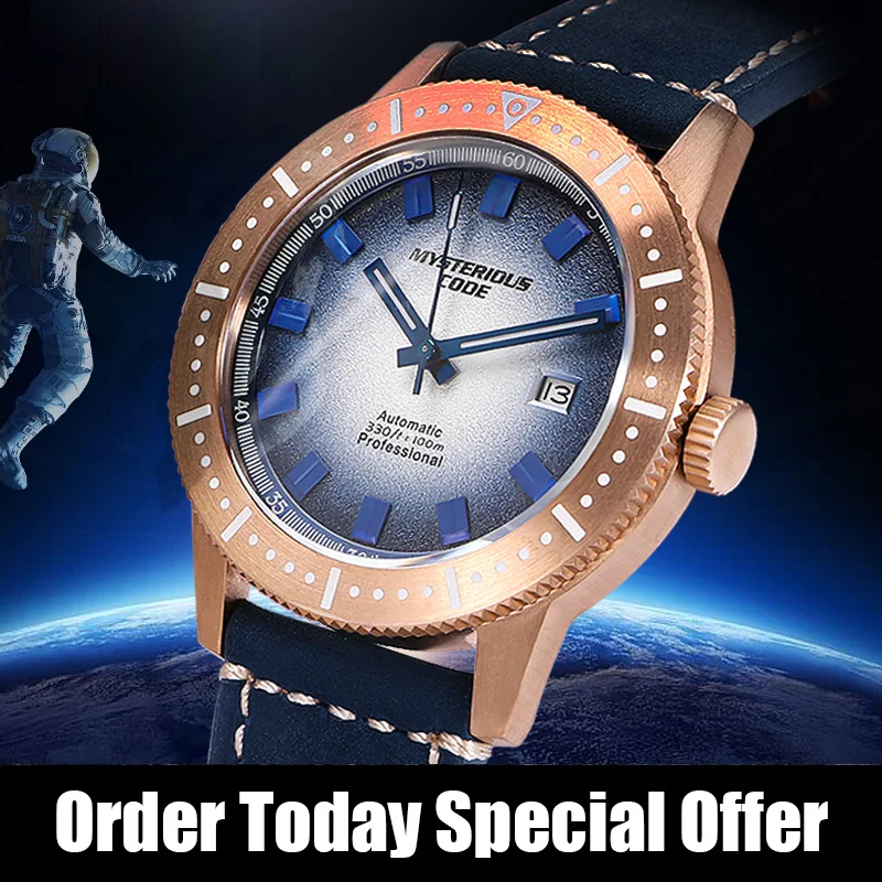 

[Official Monopoly]Men's Bronze Diving Watch CUSN8 Automatic Mechanical Retro 200M Waterproof Luminous Business Made In China