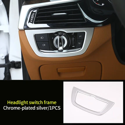 

For BMW 6 series GT 2018-2019 ABS chrome Headlight switch frame 1pc