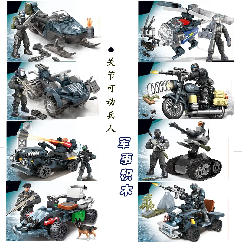 

Special Force Soldiers with Vehicles Model Building Figures War Army Accessories Toys Boys DIY Figure Boys Xmas Gift