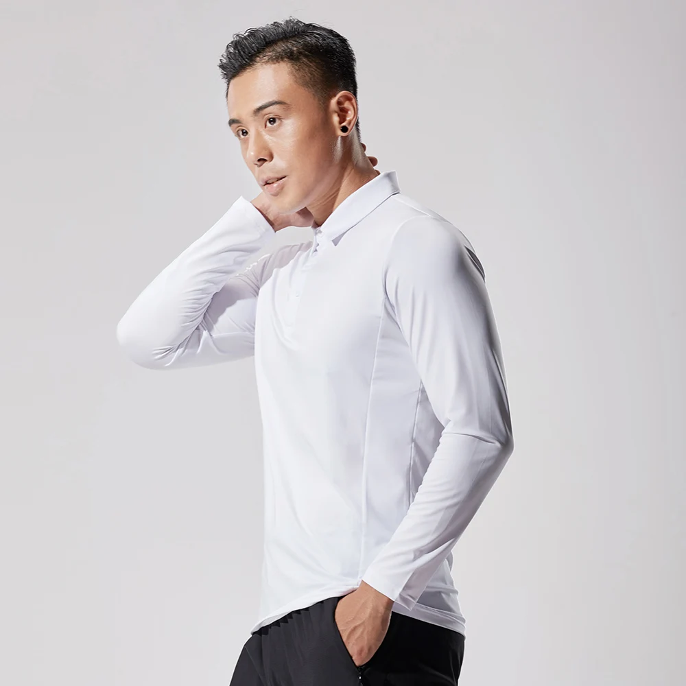 2022 Summer Golf Wear Quick Dry Long Sleeve T Shirt Lapel Breathable Polyester Golf Shirt Outdoor Male Golf Shirt Casual T-Shirt