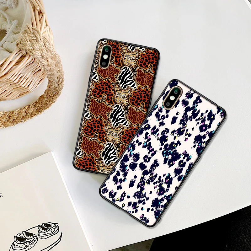 Сексуальный леопардовый чехол для iPhone XS Max XR Мягкий силиконовый X 6 6S 7 8 Plus Coque Funda |