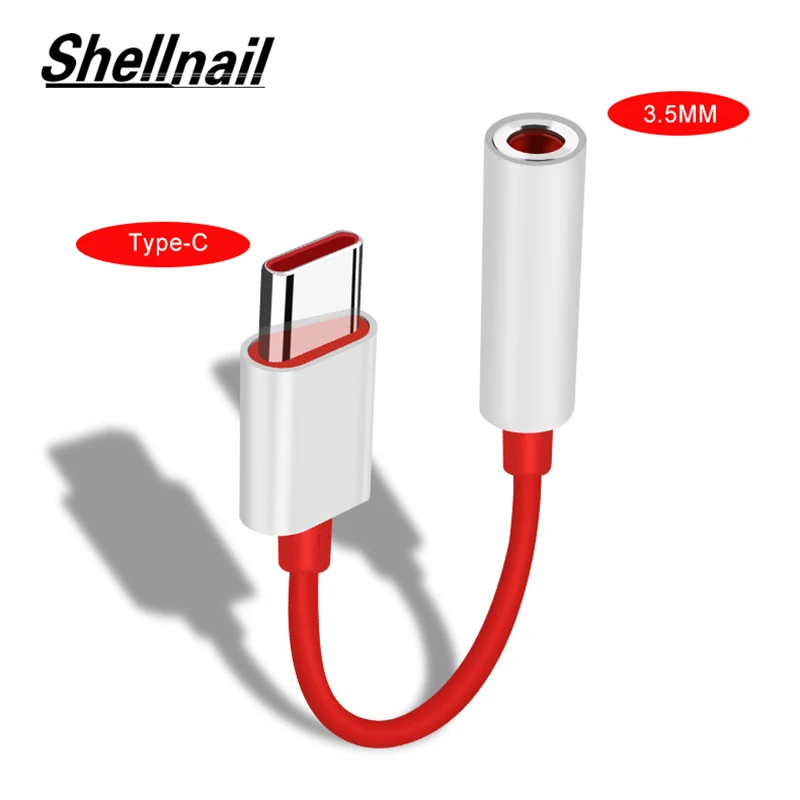 Shellnail Type c to 3.5mm Headphone jack 3.5 AUX USB C Cable For Huawei P30 pro Xiaomi Mi 9 8 se Oneplus 7 Audio Adapter | Мобильные