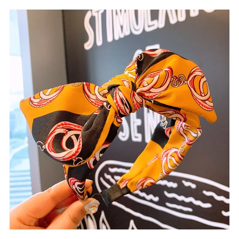 Модный стиль ободок для женщин/девушек полосатый повязка головы с принтом 2019