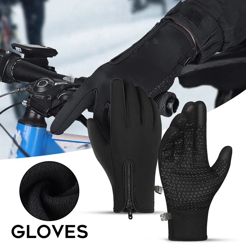 Unisex Touchscreen Cycling Gloves Windproof Winter Warm Mittens Outdoor Sking Sports Gloves Hand Warmers XR-Hot