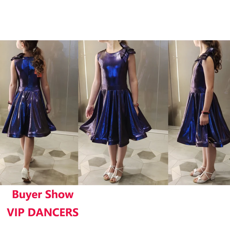 

Girls Latin Dance Costume Kids Modern Latin Ballroom Party Dancing Dress Child Dancing Dress Wear Clothes For Girls 130-160CM