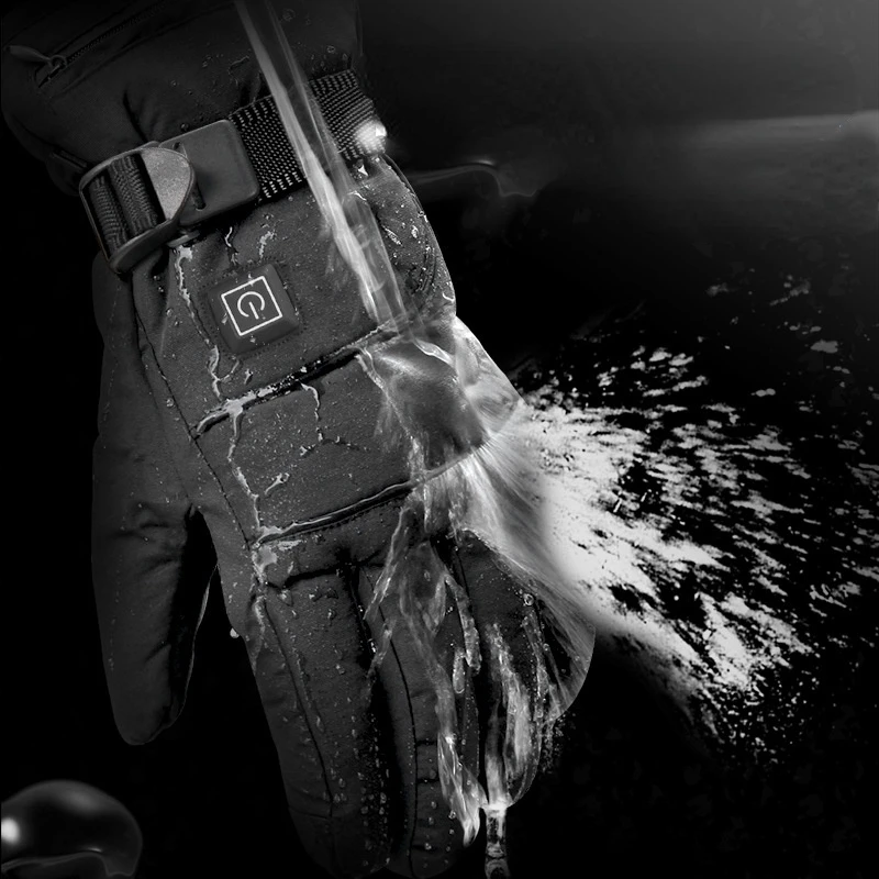 Новые мотоциклетные перчатки с подогревом зимние теплые лыжные для сенсорных