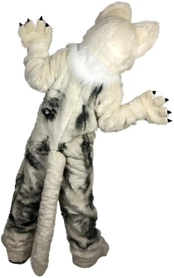 Костюм хаски собаки лисы меха талисмана пушистый костюм наряд на Хэллоуин