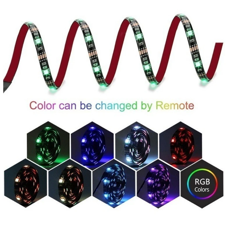 

5050RGB Waterproof Light Strip USB Music Remote Control Light Bar TV Set DC5V TV Background Light Decoration Atmosphere Light