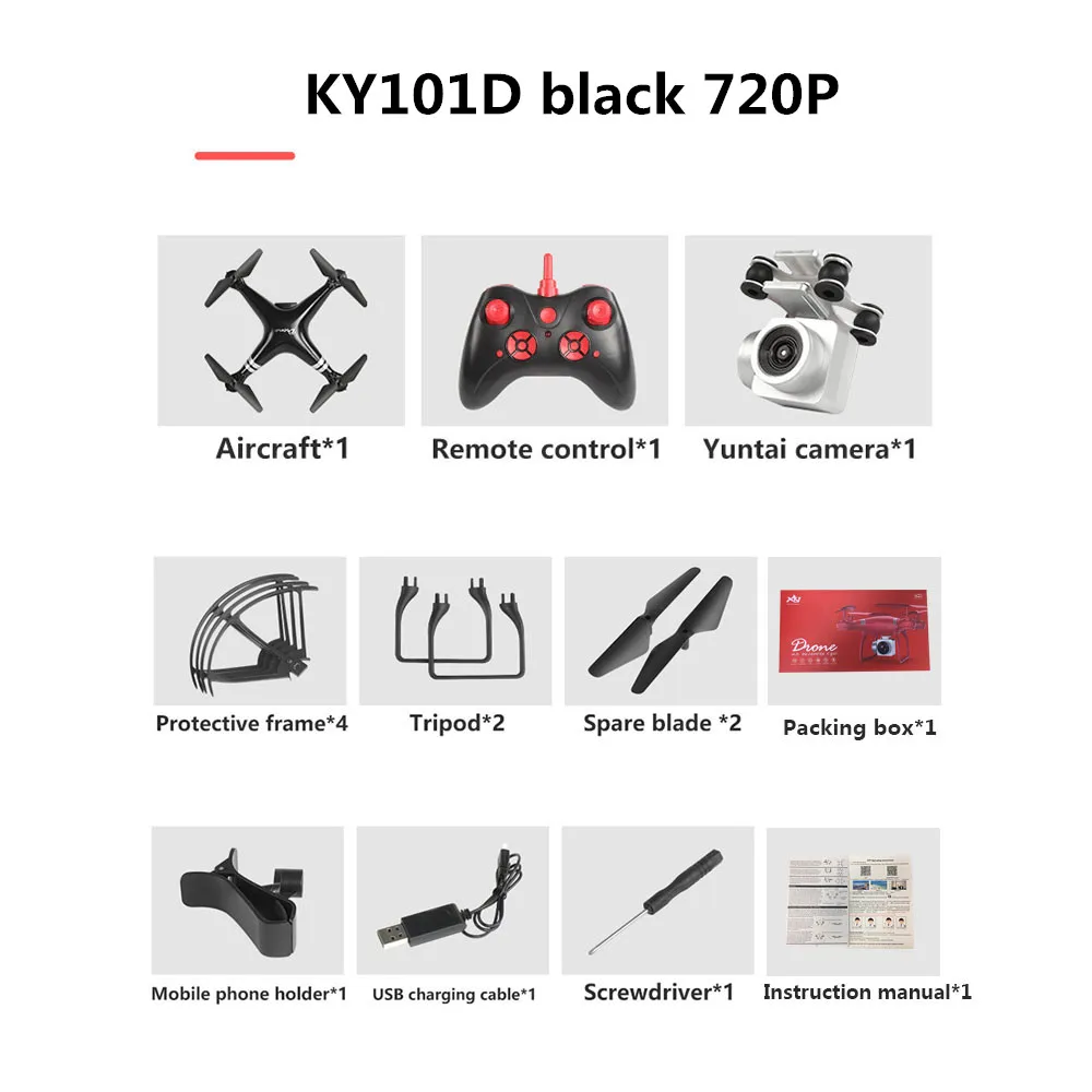 Дрон 4k камера HD Wifi передача fpv Дрон с воздушным давлением фиксированная высота четырехосный Самолет rc вертолет Дрон камера Дрон - Цвет: 720P black