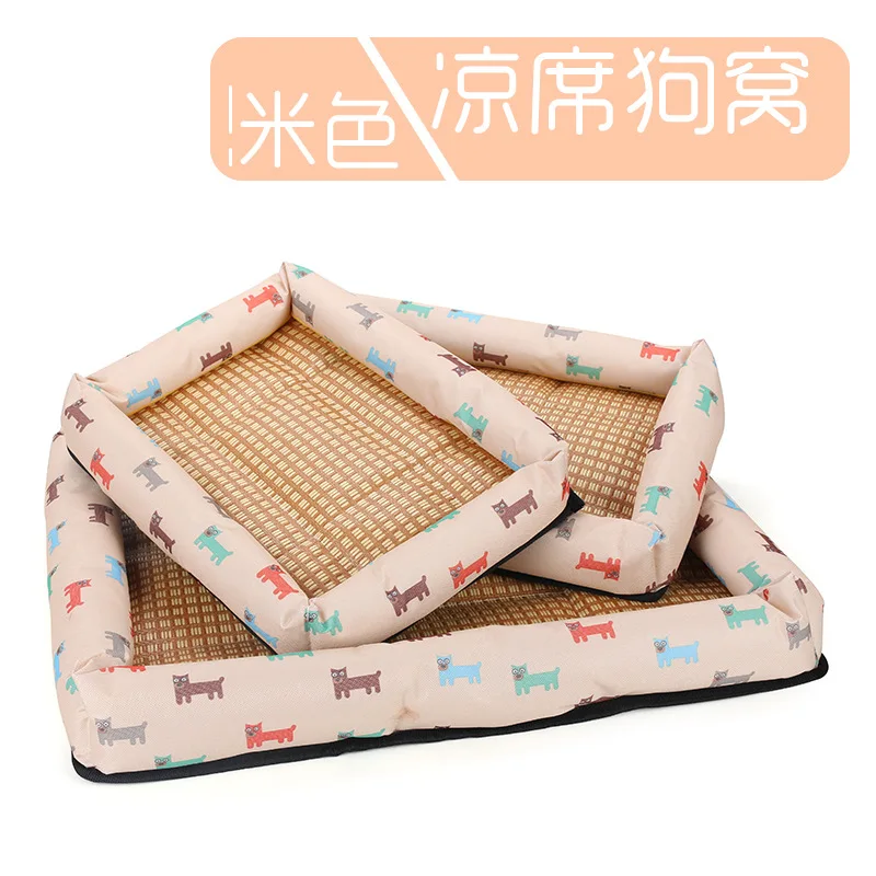 Pet kennel summer mat print large medium and small woven cat litter for dogs | Дом и сад