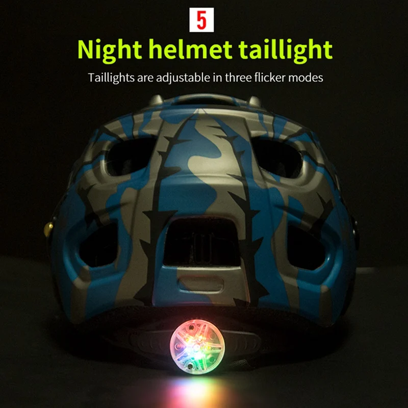 

Light Cycling Helmet With Warn Light Ultralight bicycle helmet MTB Helmet With Rear And Rear Warning Lights capacete ciclismo