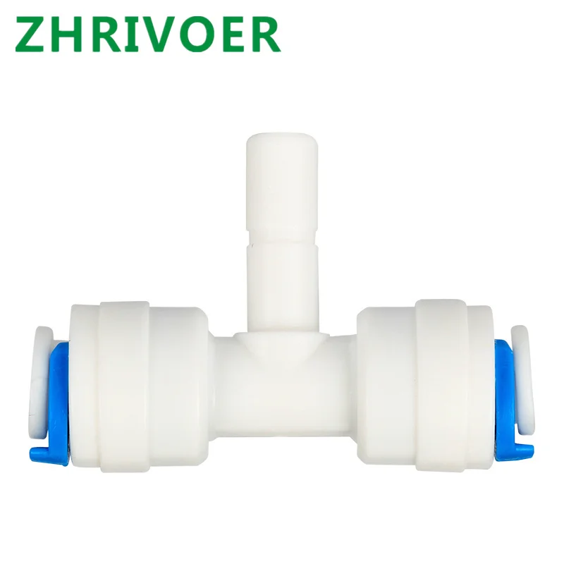 

Фитинг OD шланга до 1/4 труб, быстроразъемный Т-образный тройник для аквариума с обратным осмосом 1/4 дюйма 3/8 дюйма