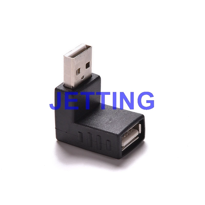 

Переходник JETTING с углом 90 градусов, разъем а Папа-мама USB 2,0, разъем USB 2,0 AM/AF для ноутбука, ПК, компьютера, черный