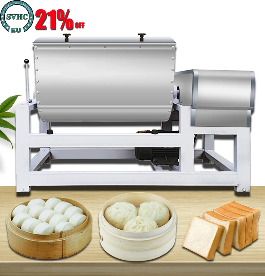 

Коммерческий автоматический крупногабаритный миксер для теста 25/50/75/100 кг Миксер для муки из нержавеющей стали 380 В/220 В по желанию