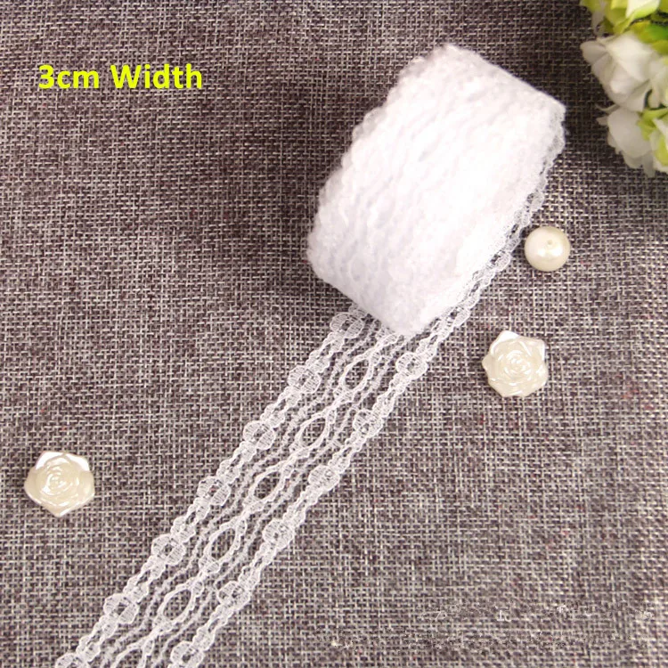 

5Yards White Lace Ribbon Gift Wrapping DIY Fabric Clothing Accessories Wedding Christmas Party Decorations