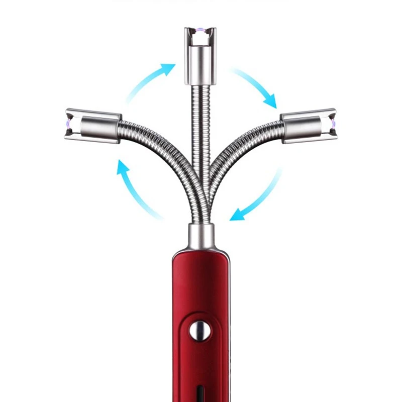 360 гибкая шея электронная Usb Зажигалка длинная барбекю плазменная дуговая