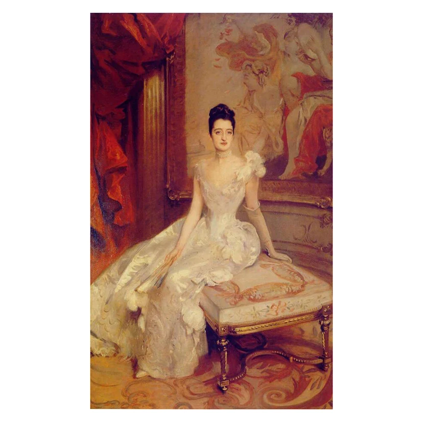 5D DIY Полный Круглый Алмазная живопись Портрет Джона Сингера Сарджента Крестиком Вышивка 3D Украшение дома Мозаика с Рафинированным камнем Y578 on.