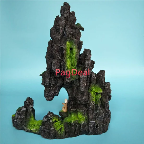 Большой аквариумный орнамент горный l24см * w14см 30 см смола водные аквариумные