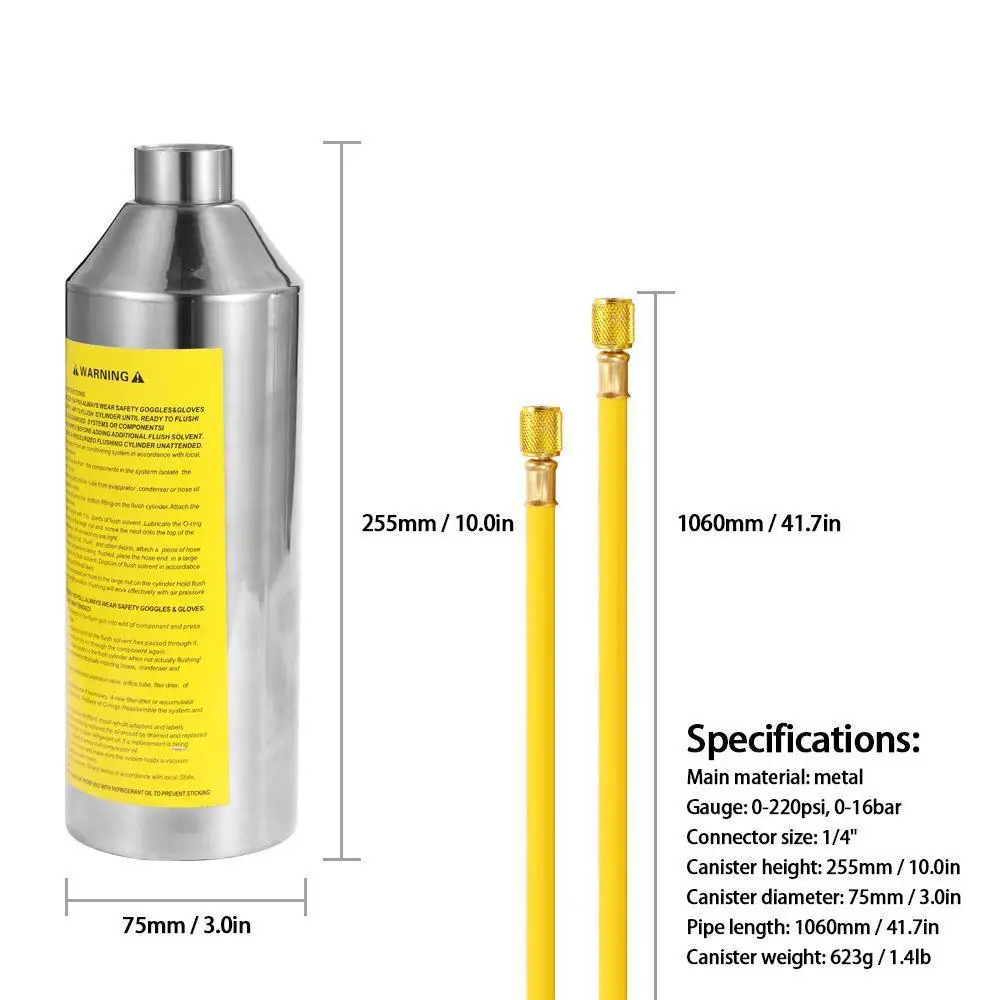 

Car Air Conditioning Pipe Cleaning Machine Refrigeration System Stainless Pipeline Washer Tool Washer Bottle