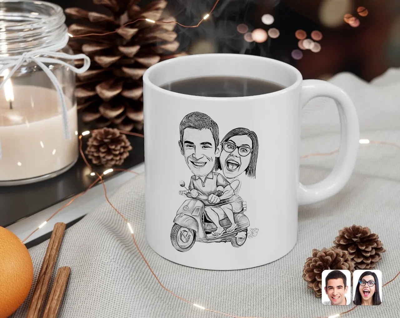 

Персонализированные специальный уголь на День святого Валентина карикатура белая кружка Bardak-10