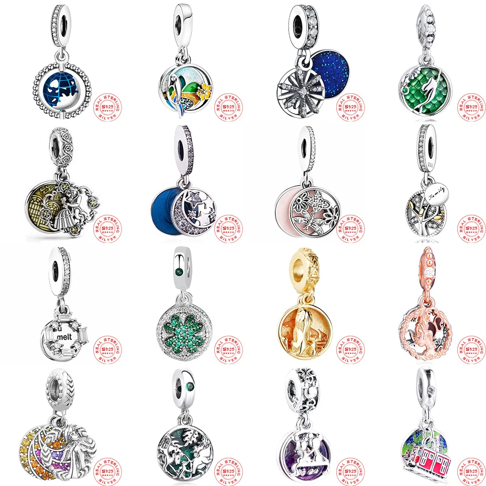 

925 Silver Angel Wings Pendant Charms Beads for Women Wedding Original Sterling Bracelets & Bangle Fashion Jewelry DIY Making