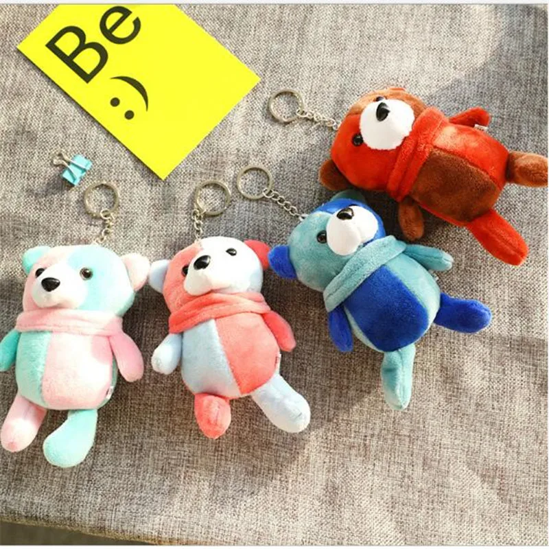 

1 PCS New Color Matching Bear Plush Toys Pendant Doll Stuffed Animal Scene Layout Christmas Tree Decoration Holiday Gift For Gir