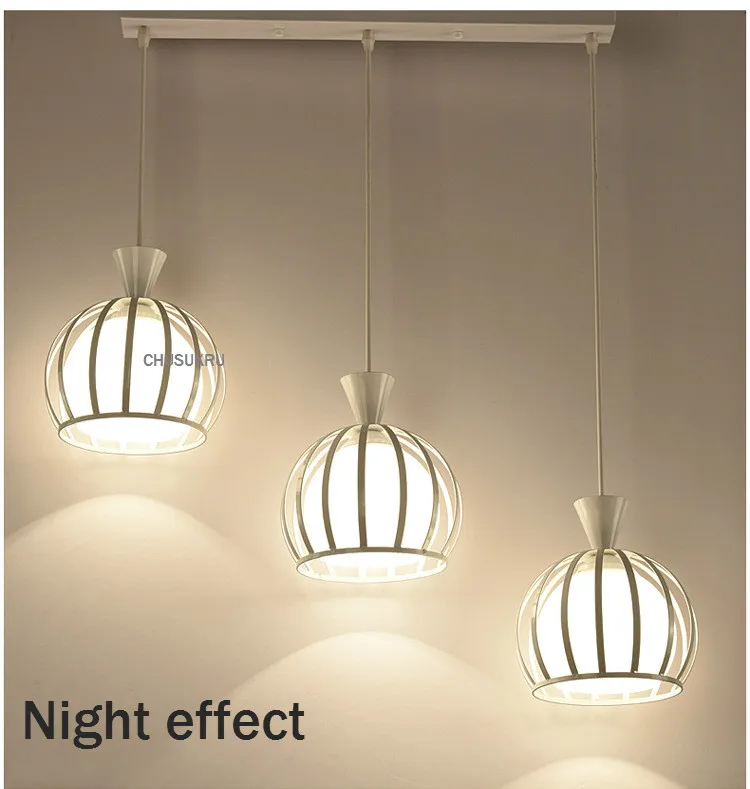 Люстра для столовой с тремя головками светодиодная Подвесная лампа еды