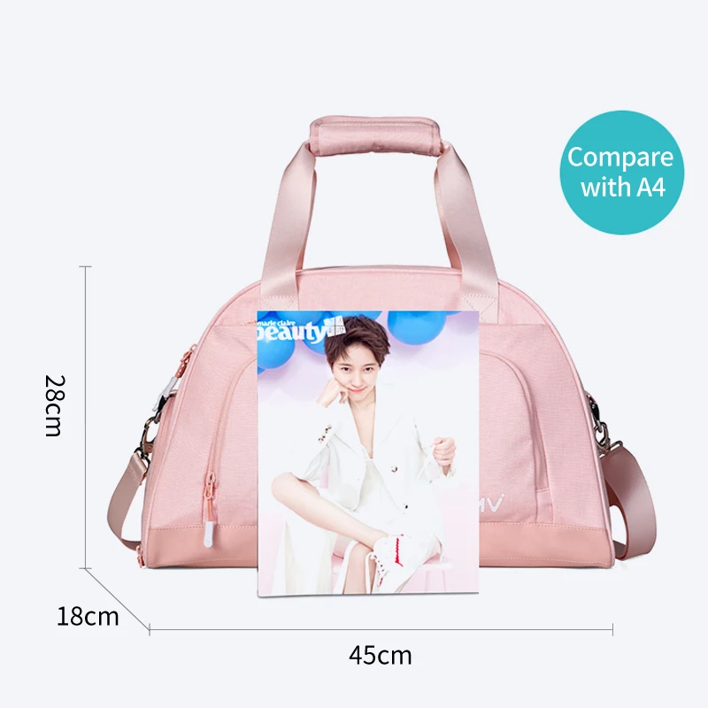 

Women Travel Bag Fashion Nylon Waterproof Gym Bag Independent Shoe Position Fitness Storage Handbag Travel Duffle Bags XA818WB