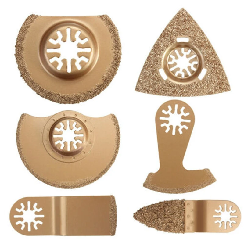 

6Pcs Oscillating Saw Blade Carbide Blade Tools for Metal Wood Cut Woodworking for Tile Grout Cutting Cutter electric tools acces