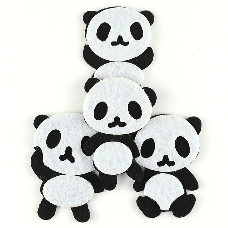 8 шт./лот войлочные нашивки высекающая панда войлочная аппликация сделай сам