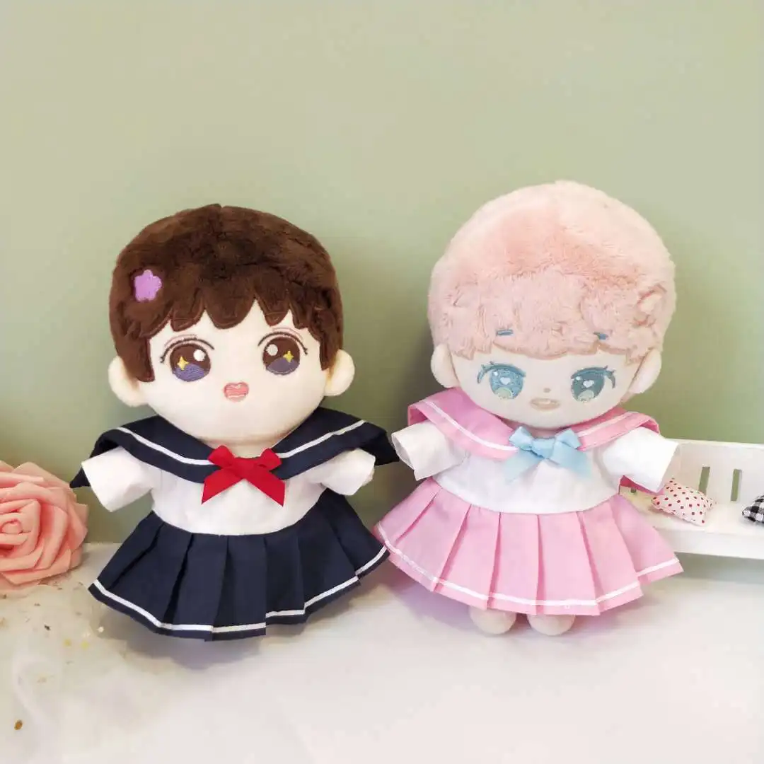 

20cm Star Idol Doll Kawaii School Clothes Navy Uniform Dress Suits Replaceable Clothes Accessories(No Doll)