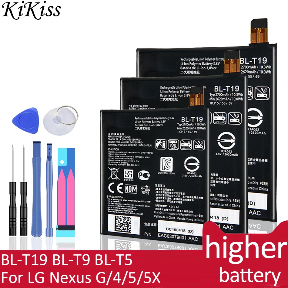 

Battery BL-T19 BL T19 BL-T5 BL T5 BL-T9 BL T9 For LG Nexus G 4 5 5X H790 H791 H798 E960 E970 E971 F810 E980 D820 E975 F180 E973