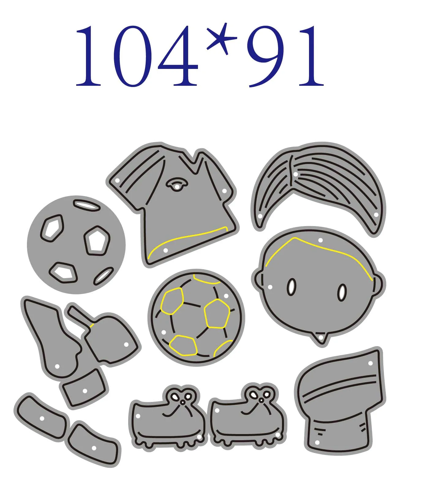Football Boy Cutting Dies Scrapbooking For School DIY Scrapbook Decorations Craft