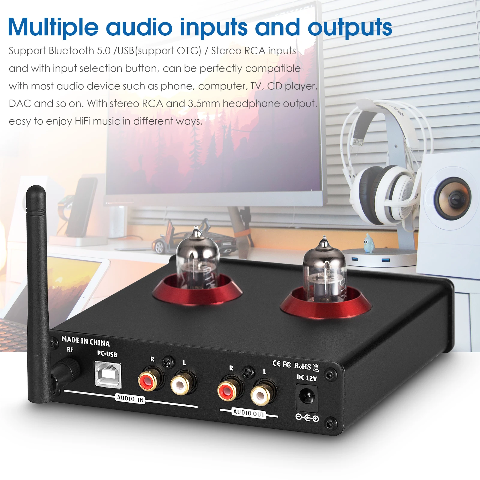 Nobsound Hi-Fi Bluetooth 5 0 вакуумная трубка предусилитель аудио приемник USB DAC стерео