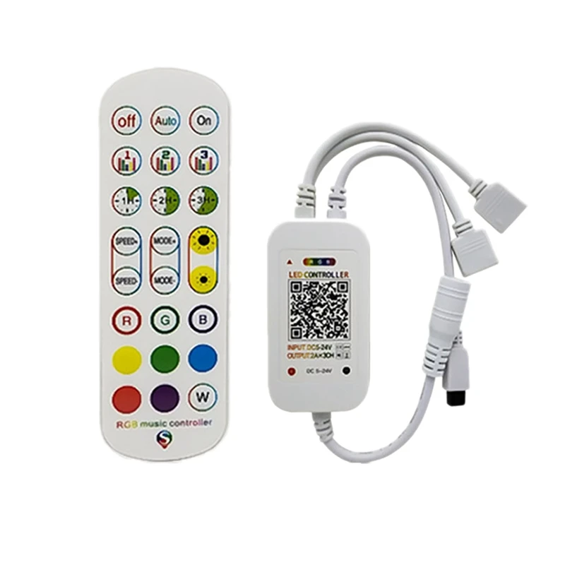 

NEW-Led Light Strips With Bluetooth Remote Color Changing RGB APP Control Waterproof For Bedroom Decor