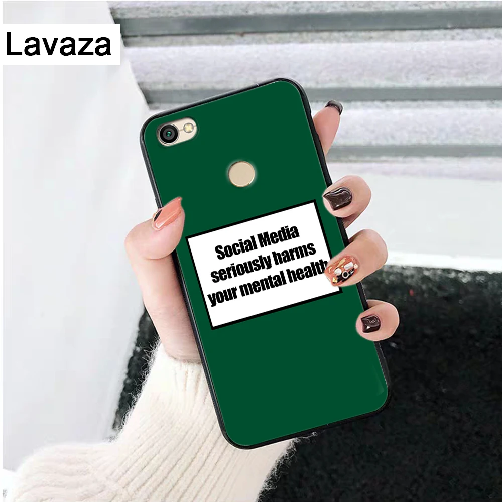 Lavaza Social media harms you Silicone Case for Xiaomi Redmi Note 4X 5 5A Prime 6 7 8 Pro 8T |
