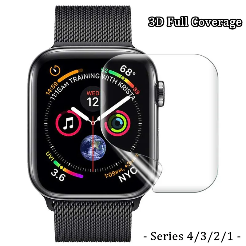 Мягкая Гидрогелевая пленка для iwatch Apple Watch Series 1/2/3/4/5 38 мм 42 40 44 защитная экрана (не