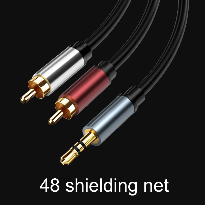 DIYLIVE RCA кабель Hi-Fi стерео 3 5 мм до 2RCA Aux jack 3.5Y усилитель мощности сплиттер для аудио