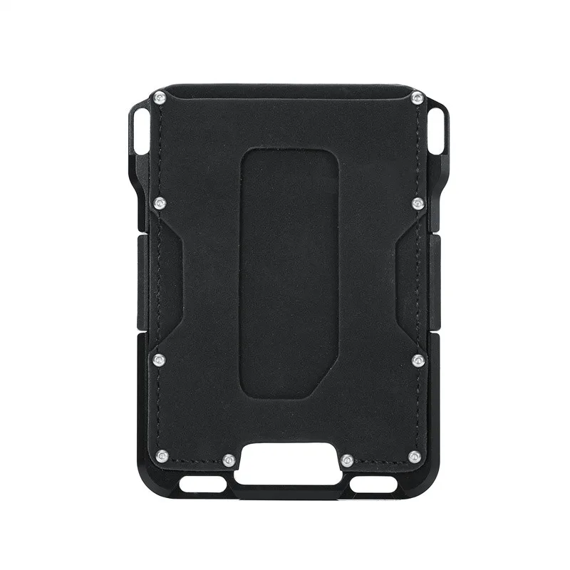 

2021 Men Vintage Business Horse Skin Aluminum Alloy Card Bag Brand RFID Outdoor Metal Wallet Casual Smart Wallet high quality