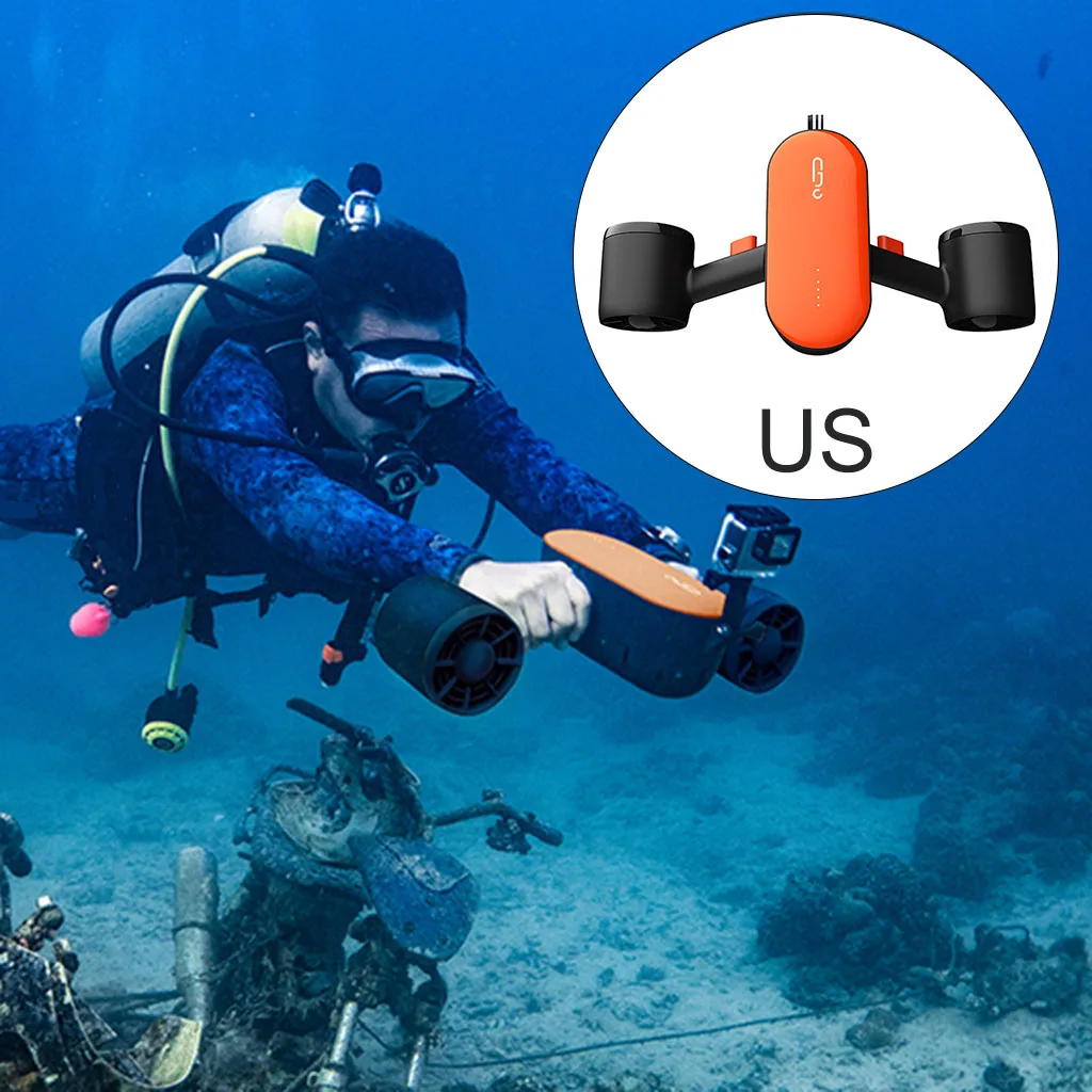 

Waterproof Electric Underwater Scooter 3 Speed Scuba Diving Propeller Pool Sea Scooters Water Sports Equipment US Plug