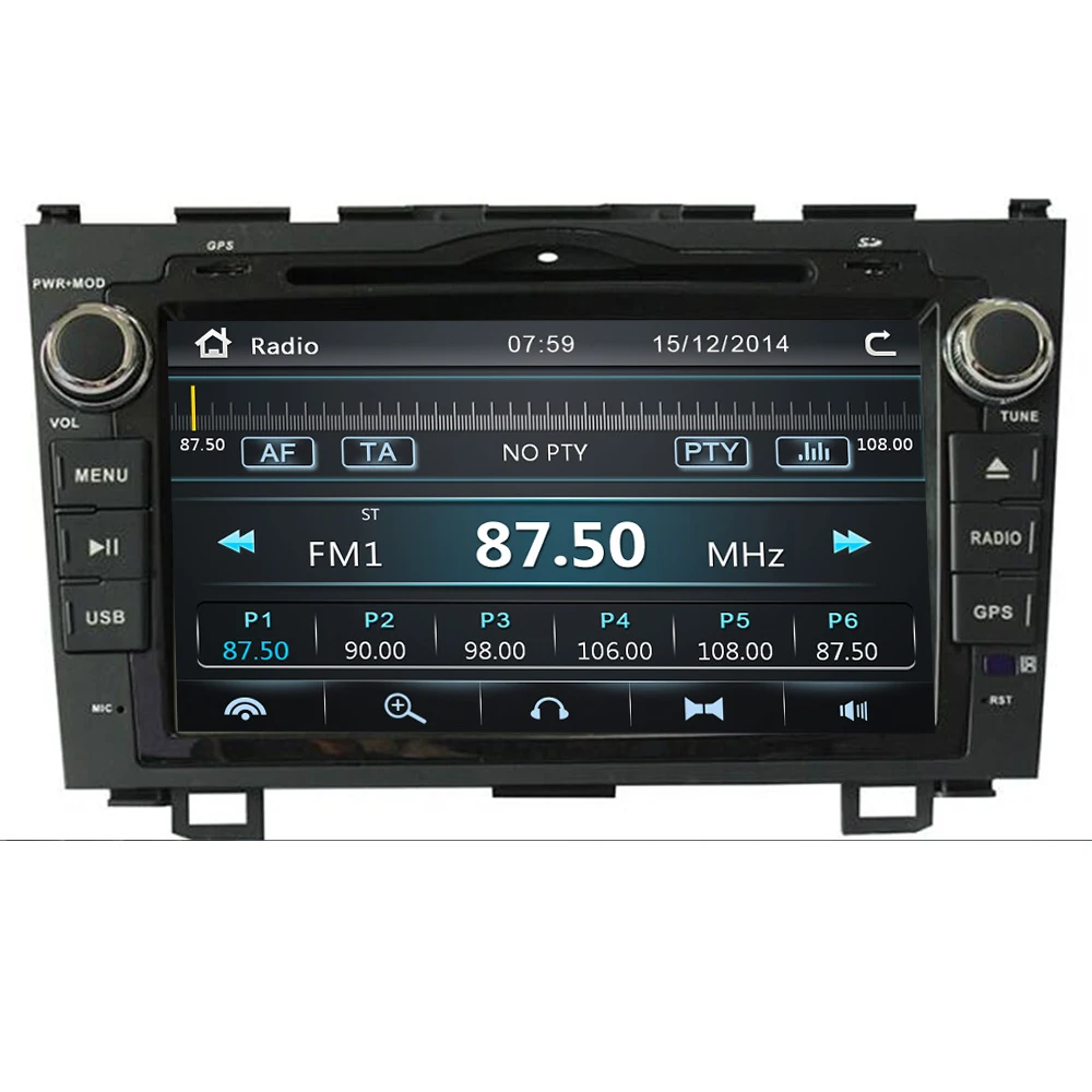 

Автомобильный DVD мультимедийный плеер 2DIN, 8 дюймов, для Honda CRV CR-V 3 2006 2007 2008 2009 2010 2011 WiFi стерео навигация GPS BT карты камера