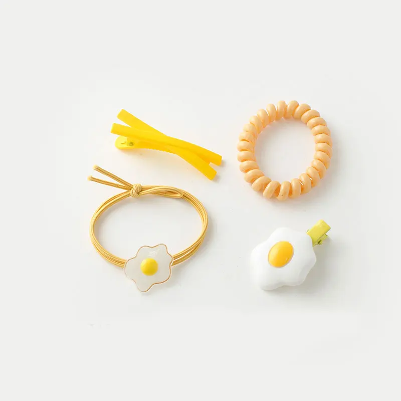 

Women Girls Sweet Hair Tie Small Fresh Hair Rope Simplicity Heart Headdress Creative Hair Accessories Frangipani Avocado Shape