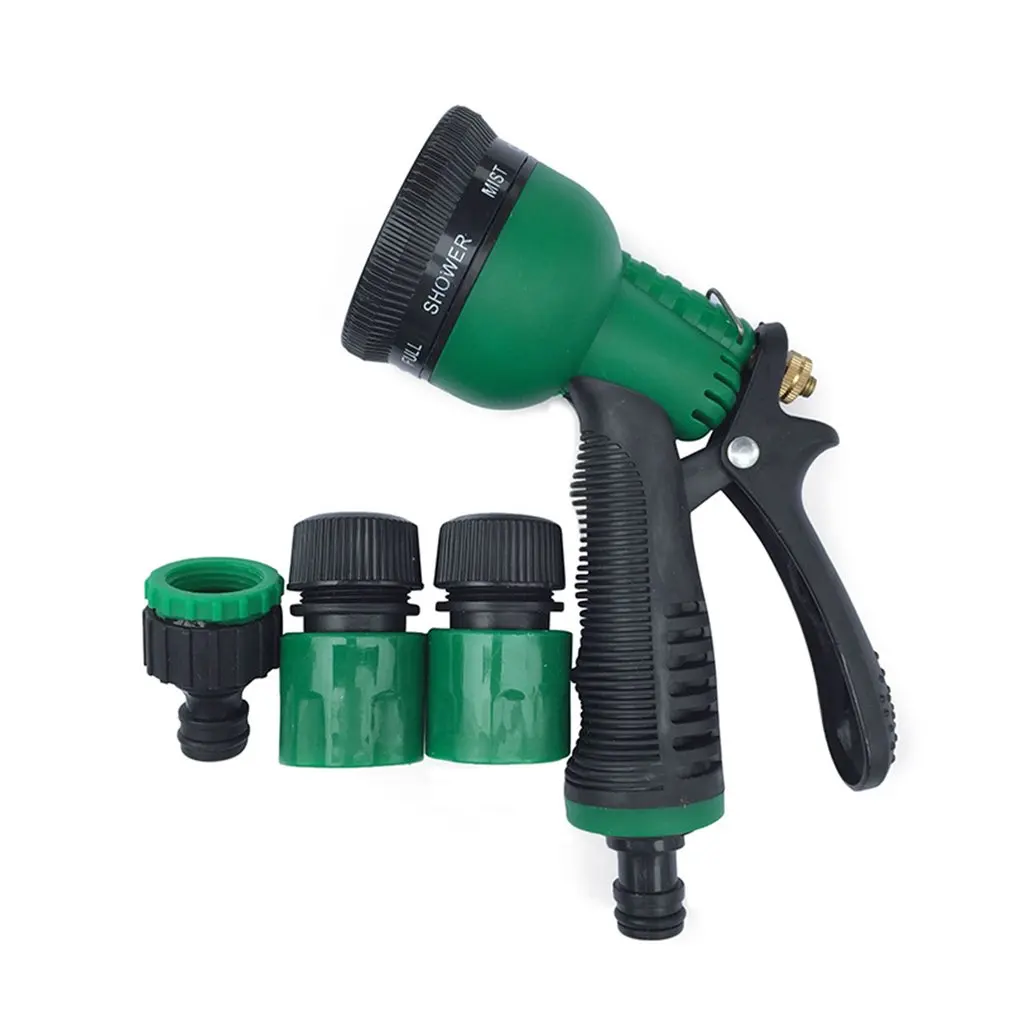 

4pcs Garden Hose Nozzle Car Washing Sprinkler Metal Rear Trigger Nozzle With Connect Adapter High Pressure Water Sprayer Tools