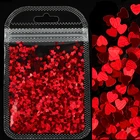 Голографические сладкие блестящие хлопья в форме сердца для Блестки для ногтей Маникюрные 3D украшения для ногтей