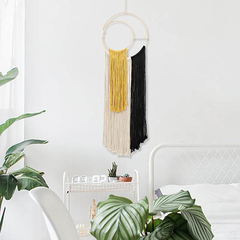 Ручная работа макраме Настенный декор в стиле бохо распределительная коробка с