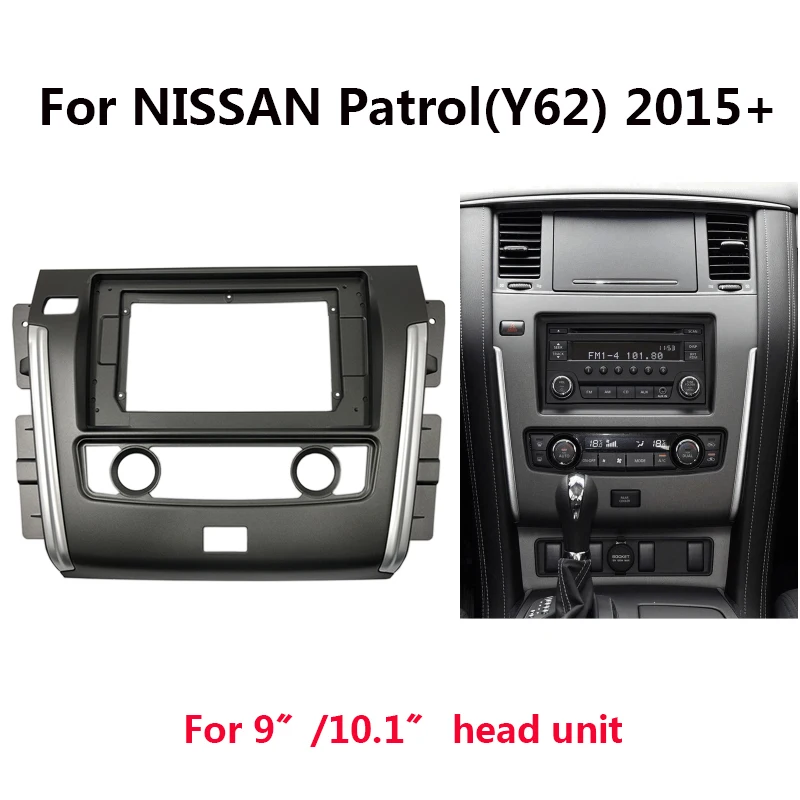 

Auto Stereo Head Unit Fascia Dash Panel for NISSAN Patrol(Y62) 2015+ Installation Car DVD Frame Trim Kit Bezel Faceplate