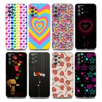 heart circle images clear phone case for samsung a01 a02s a11 a12 a21 s a31 a41 a32 a51 a71 a42 a52 a72 soft silicon