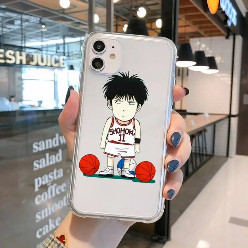 

Slam Dunk anime fashion Phone Case Transparent for iPhone 11 12 mini pro XS MAX 8 7 6 6S Plus X 5S SE 2020 XR