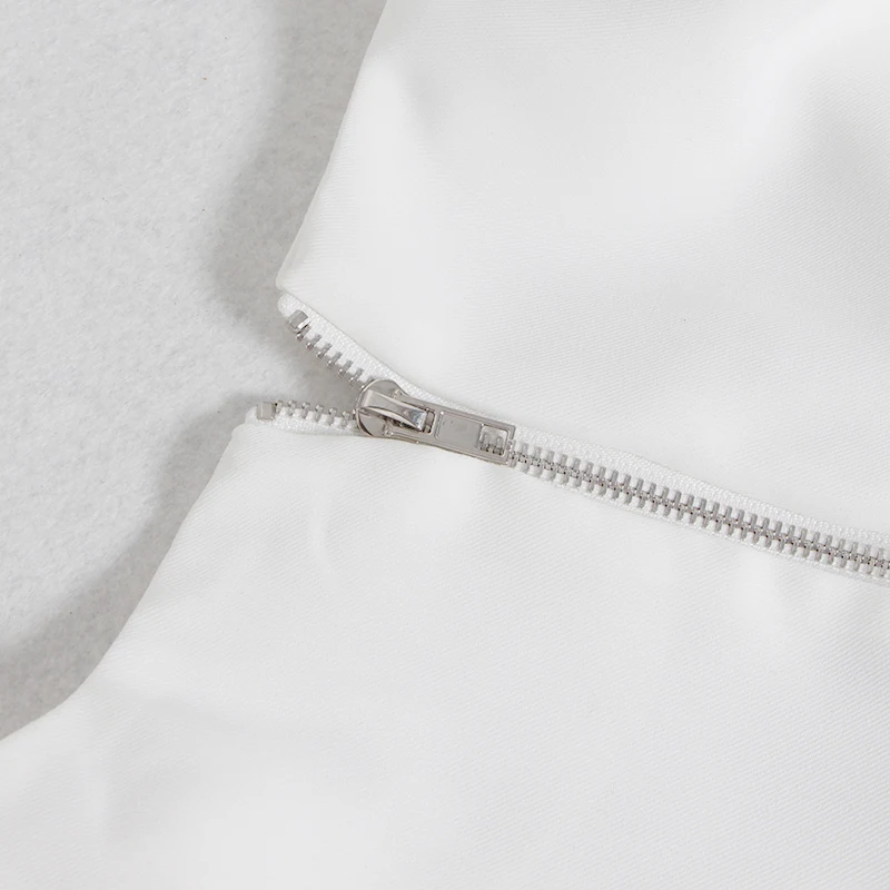 

GALCAUR Elegant Women's Dress V Neck Flare Long Sleeve High Waist Patchwork Ruffles Slim White Mini Dresses Female 2021 Clothing